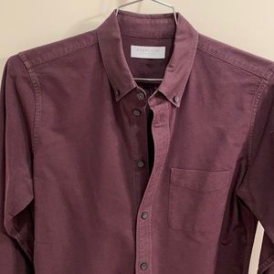 Purple long sleeve everlane shirt